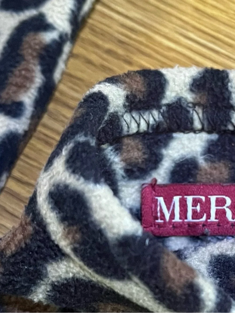 Merona Leopard Print Fleece Gloves in Brown Black and Tan